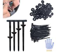 Boucle De Serre-câble Universelle En Nylon,nylon Universal Cable Tie Buckle,câbles Autobloquants Robustes,rivets En Plastique Pour Réparation Automobile, Fixation Rapide Et Trou (30PCS)