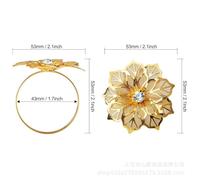 Boucle de serviette en alliage avec fleur en cristal - Cadeau idéal - Design tendance - Facile à utiliser - Ornement unique pour toutes les occasions