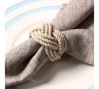 Boucle De Serviette En Jute Naturelle Tissée, 6 Pièces, Offre Spéciale