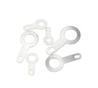 Boucle de soudure circulaire Rondelle à tête unique for cosse à souder, cuivre plaqué argent, plusieurs tailles(3.2 2000PCS)