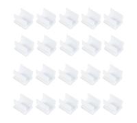 Boucle de Stylo Blanche 125 Pièces en Plastique, Fixateur Adhésif
