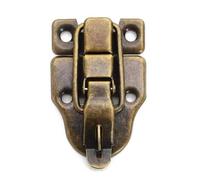 Boucle de tension en acier inoxydable, Fermoir à bascule en métal de style rétro for boîtes à outils, bijoux, loquet à bec de canard avec trou de cadenas for travaux manuels en boîte en bois(A)