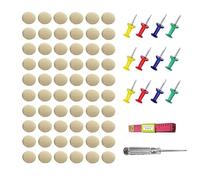 Boucle De Toit De Voiture Kit, Asudaro 60Pcs Kit De Boutons De Réparation De Toit De Voiture,Boucle Fixe De Toit De Voiture Avec Broches, Tournevis, Ruban à Mesurer - Pour Toutes Voitures