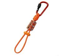 Boucle de transport pour bouteille d'eau fabriquée en alliage d'aluminium de qualité aérospatiale avec corde à 7 noyaux et capacité de charge nominale de 54,4 kg (orange)