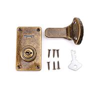 Boucle de valise en cuir ton bronze vintage en métal antique loquet L boutons tournants
