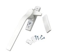 Boucle de verrouillage poignée battant fenêtre blanche | Blanc droit et gauche 2 pièces avec vis: boucle de verrouillage de battant de fenêtre(Left X2)