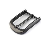 Boucle demi-boucle à une broche, Boucles de ceinture 20pcs 40mm métal multicolore fin barre talon simple broche moitié for hommes et femmes(Black)