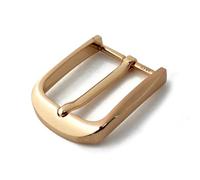 Boucle demi-boucle à une broche, Boucles de ceinture 20pcs 40mm métal multicolore fin barre talon simple broche moitié for hommes et femmes(Light Gold)