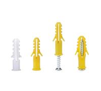 Boucle d'expansion, mur de pierre Plastic Anchor Wall Plugs Pack of 50 M6 M8 M10 M12 White and Yellow(Giallo,M12x20pcs)