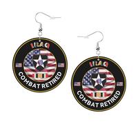 Boucle D'Oreille 2E Division D'Infanterie En Irak, Retraitée Au Combat Leather Earrings Lightweight Boucles D'Oreille Pendantes Tendance Boucle D'Oreilles Pendantes En Cuir Pour Femmes Filles