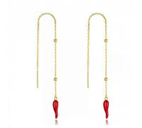 Boucle d'oreille à goutte à poivron rouge perle du chili boucles d'oreilles bijoux pour femmes bijoux fins
