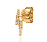 Boucle d'oreille Agatha Eclair argent doré oxydes