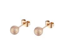 Boucle Doreille Cartilage Femme, Clou D'Oreille Or Rose Or Rose Acier Inoxydable Rond Givré 3 mm 4mm pour Fiançailles Bijoux