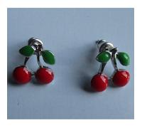 Boucle D'oreille Cerise Clou Pinup Rockabilly Femme Rétro