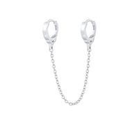 Boucle d'Oreille Créole en Argent Formée de Menottes 1PCS Couleur Argent Fantaisie Femme