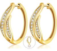 Boucle d'oreille Créole Or Femme Argent 925 Creoles Boucles d'oreilles Perles Femmes Creoles Créoles Argent 925