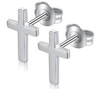 Boucle D'Oreille Croix Argent Homme Femme，Pendentif Croix Bijoux