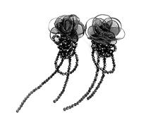 Boucle D'oreille De Lustre À La Chaîne Glace À Lampe En Frange Pour Femmes Boucles D'oreilles En Légères Fleur Fleur Blanche