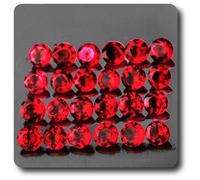 Boucle d'oreille en Grenat Rouge - ABIJOUX - 0.15 cts - 3 mm - IF-VVS1