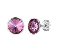 Boucle D'Oreille Femme, Clou Argent 925 Boucle D'Oreille Zircone Cubique Rond Simple pour Mariage Bijoux