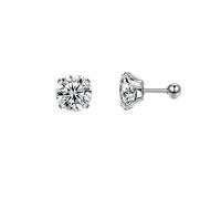 Boucle d'Oreille Femme Edelstein 1 paire de boucles d'oreilles à tige en acier inoxydable for cartilage et hélix, bijoux de piercing for femmes et hommes, 3 à 8 mm(1 Pair Size 7mm)