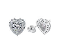 Boucle d'Oreille Femme Edelstein Boucles d'oreilles de mariage en argent sterling avec diamants 0,5 ct/1 ct(0.5 ct total 1 ct)