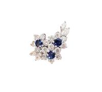 Boucle d'Oreille Femme Edelstein Superbes boucles d'oreilles rondes bleues et blanches for femme, idéales for un mariage, des fiançailles ou une soirée. Bijoux brillants(COLOR01)