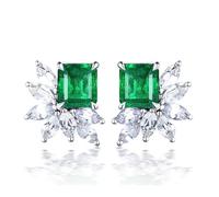 Boucle d'Oreille Femme Edelstein Superbes boucles d'oreilles rondes bleues et blanches for femme, idéales for un mariage, des fiançailles ou une soirée. Bijoux brillants(COLOR04)