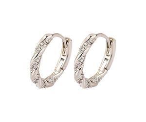 Boucle d'oreille Fille Coréenne Version Automne et Hiver Cercle Zircon Boucles d'oreilles Serpent Boucles d'oreilles Argent, taille unique, Plastique, Pas de pierre précieuse