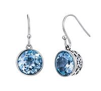 Boucle D'Oreille Fille d'oreilles à crochet français en cristal de de zircon cubique bleu style bohème décontracté Boucle D'Oreille Enfant (Light blue, One Size)
