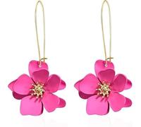 Boucle D'oreille Fleur pour Femmes,Boucles D'oreilles Pendentif Fleur de Bohème Pétale,Boucles d'oreilles Femme Pétales,Boucles d'oreilles pour Fêtes d'Été Cadeau pour femme