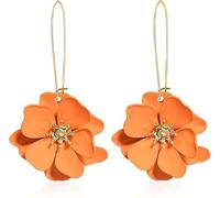 Boucle D'oreille Fleur pour Femmes,Boucles D'oreilles Pendentif Fleur de Bohème Pétale,Boucles d'oreilles Femme Pétales,Boucles d'oreilles pour Fêtes d'Été Cadeau pour femme