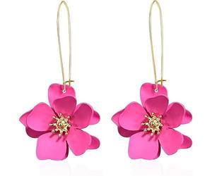 Boucle D'oreille Fleur pour Femmes,Boucles D'oreilles Pendentif Fleur de Bohème Pétale,Boucles d'oreilles Femme Pétales,Boucles d'oreilles pour Fêtes d'Été Cadeau pour femme