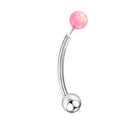 Boucle D'Oreille Helix Argent, 1pcs 16G Titane Helix Tragus Conch Cartilage Piercing Oreille Studs Bijoux avec une opale rose royale de 3 mm, 1.2x10mm