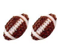 Boucle D'Oreille Homme Boucles d'oreilles à tige de sport Boucles d'oreilles de sport en cristal brillant rugby mignon à tige baseball (C, 1 5cm)