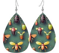 Boucle D'Oreille Impression De L'Atlas Des Insectes Boucles D'Oreilles Femme Légères Boucles D'Oreille Pendantes Tendance Boucle D'Oreille En Cuir Pour Fête Decorations