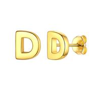 Boucle d'oreille Initiale D Or Argent Clous d'oreilles Lettre Femme Bijoux Boucles d'oreilles avec Lettres pour Enfant Fille