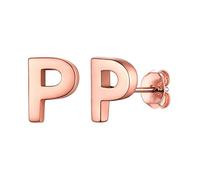 Boucle d'oreille Initiale P Or Rose Argent Clous d'oreilles Lettre Femme Bijoux Boucles d'oreilles avec Lettres pour Enfant Fille