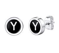 Boucle d'oreille Initiale Y Homme Clou doreille Puces Lettre Acier Inoxydable Bijoux Gothique Biker Punk pour Garçon Femme Unisex