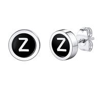 Boucle d'oreille Initiale Z Homme Clou doreille Puce Lettre Acier Inoxydable Bijoux Biker Gothique Punk pour Garçon Femme Unisex