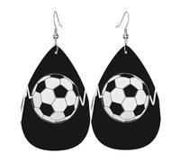 Boucle D'Oreille J'Aime Le Football Leather Earrings Tendance Boucles D'Oreille Pendantes Légères Boucle D'Oreilles Pendantes En Cuir Pour Filles Decorations