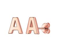 Boucle d'oreille Lettre A Or Rose Argent Clous d'oreilles Initiale Femme Bijoux Boucles d'oreilles avec Lettres pour Enfant Fille