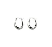 Boucle d'oreille lisse en argent sterling avec motif géométrique en forme d'arc japonais et coréen, texture littéraire simple - LE0231