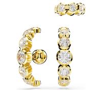 Boucle d'oreille manchette Imber, Parure (3), Taille Rond, Blanc, Placage de ton or OS