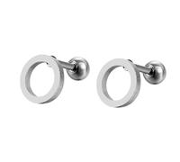 Boucle D'Oreille Mariage, Boucles D'Oreilles Femme Acier Inoxydable Clou Argent Triangle/Étoile Creux pour Nouvelle Année Bijoux