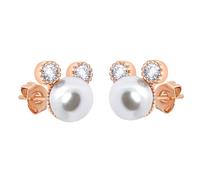 Boucle D'oreille Minni Mouse, Boucle D'oreille Perle Femme, Boucle D'oreille Enfant Fille avec Zircon, Minni Bijoux Cadeau pour Fans fille
