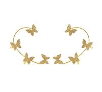 Boucle d'oreille papillon | Boucles d'oreilles manchette papillon en | Boucles d'oreilles en argent avec strass Wrap Crawler, pas de boucles piercing bijoux pour femmes et filles