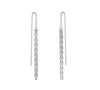 Boucle D'Oreille Pendante, Boucle D'Oreille Argent Pendante Argent Sterling S925 Longue Chaîne Phoenix de 3 mm pour Femme Saint Valentin Bijoux