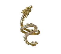 Boucle d'oreille personnalisée inspirée du dragon tendance - Sans clips de piercing - Ornement pour les amoureux - Manchette non traditionnelle, taille unique, Comme décrit, Comme décrit.