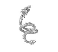 Boucle d'oreille personnalisée inspirée du dragon tendance - Sans clips de piercing - Ornement pour les amoureux - Manchette non traditionnelle, taille unique, Comme décrit, Comme décrit.